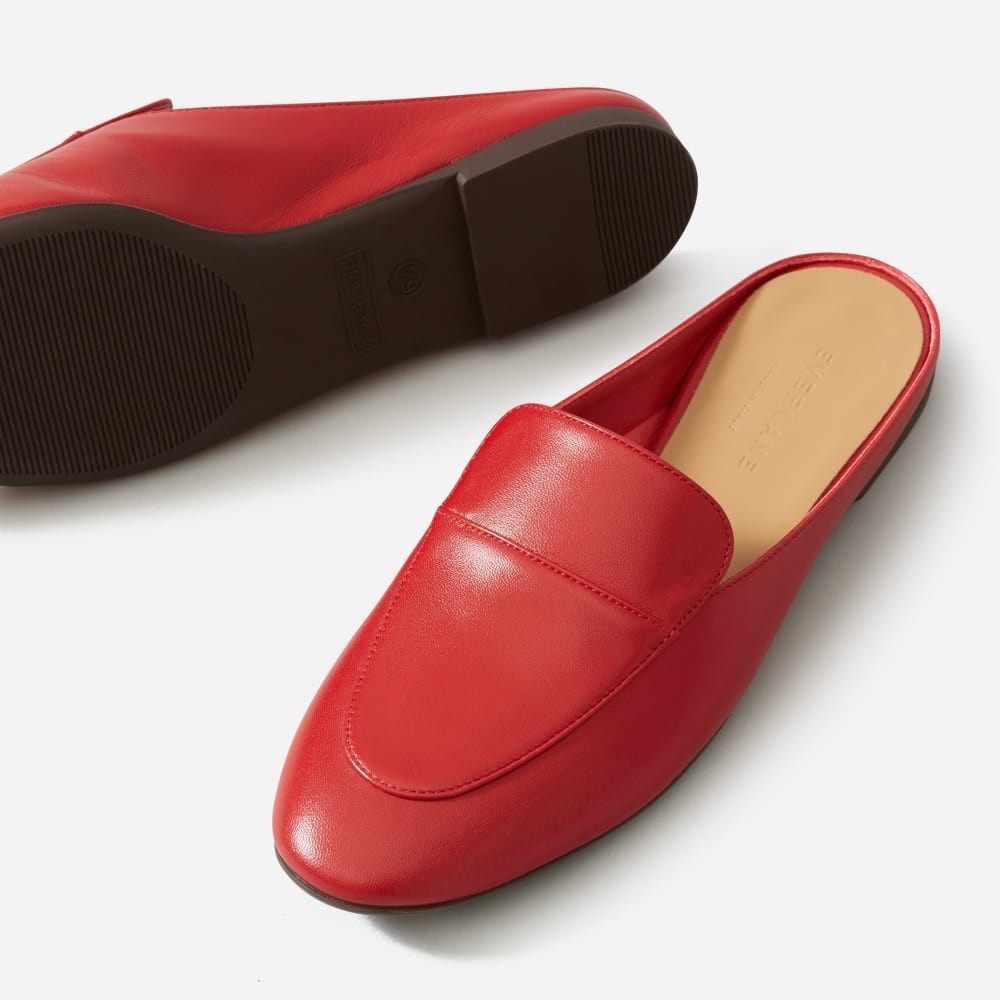Everlane The Day Loafer Mule In Red Size 7.5 - Picture 2 of 13